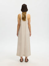 MAXI LINEN-BLEND DRESS