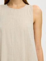 MAXI LINEN-BLEND DRESS