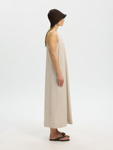 MAXI LINEN-BLEND DRESS
